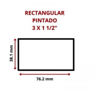 RECTANGULAR PINTADO 3 X 1 1/2 76.2 X 38.1 MM - Imagen 2